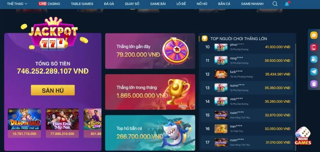 Bộ sưu tập các trò chơi nổ hũ đa dạng tại 88bcl